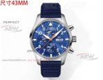 TW Factory Best Replica IWC Pilot IW378003 Swiss 7750 Movement Blue Dial Men's Watch 